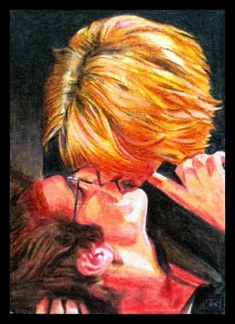 ACEO Sketch Card original drawing • Stargate SG1 • Sam Carter Daniel Jackson - Image 3 of 3