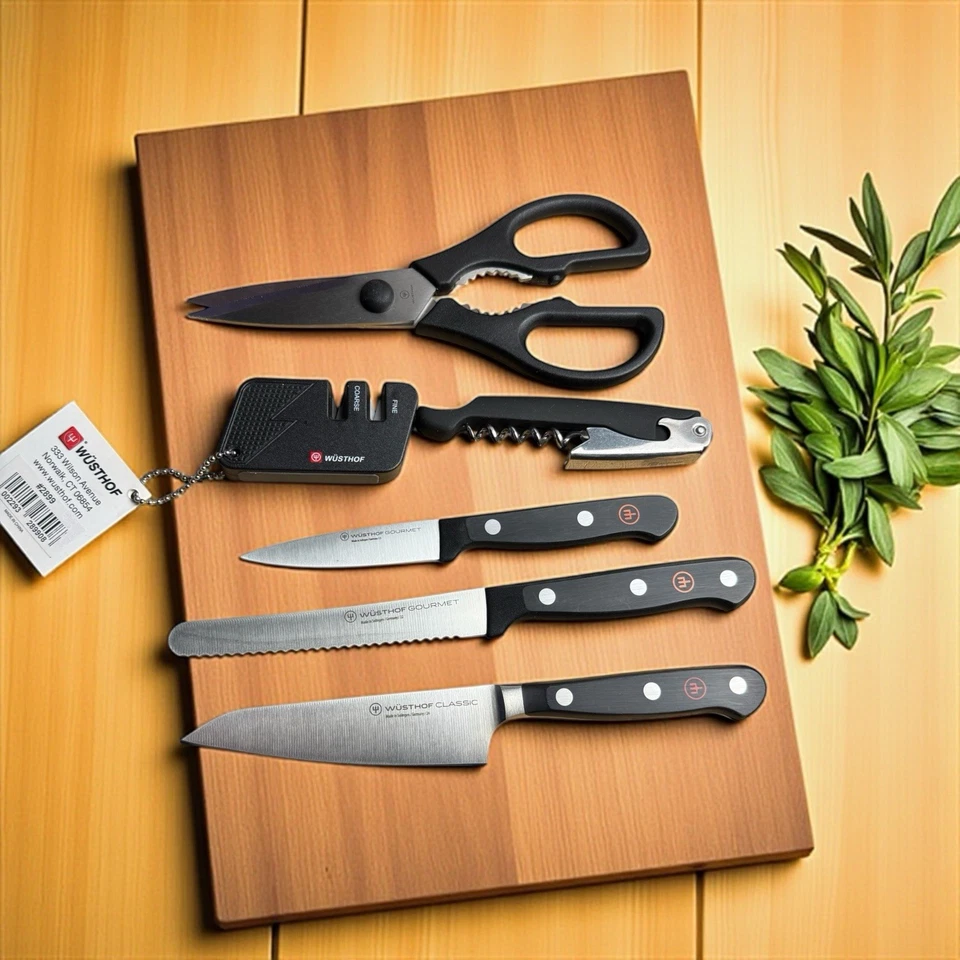 Wusthof Juego de 7 Piezas Estuche de Cuchillo de Viajero Clásico Gourmet Cordura Utilidad Dentada Foto 2 de 4