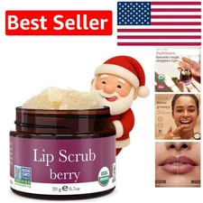 Natural Ingredients Lip Scrub - Hydrating Berry Sugar Exfoliator for Lip Care