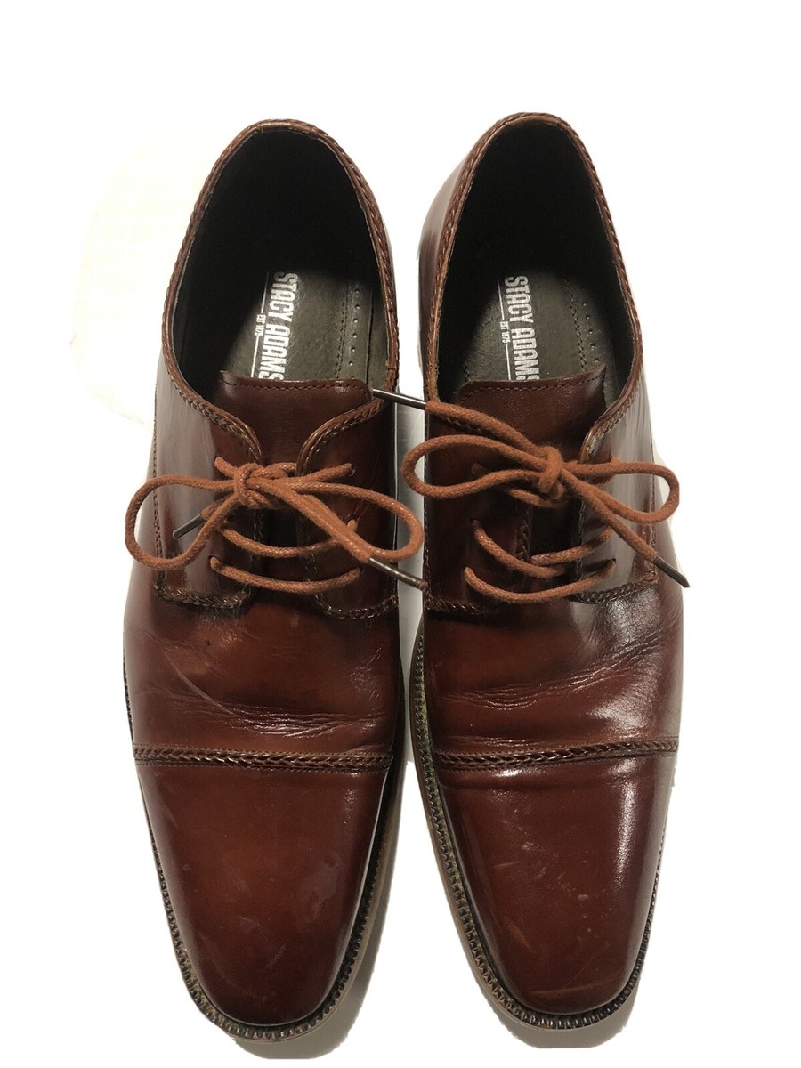 NEW Stacy Adams Dickinson 24972-221 Cap Toe Oxford, Men\'s Size 13M Cognac Stacy Adams Dickinson Cap Toe Oxford – BigShoes main image 4
