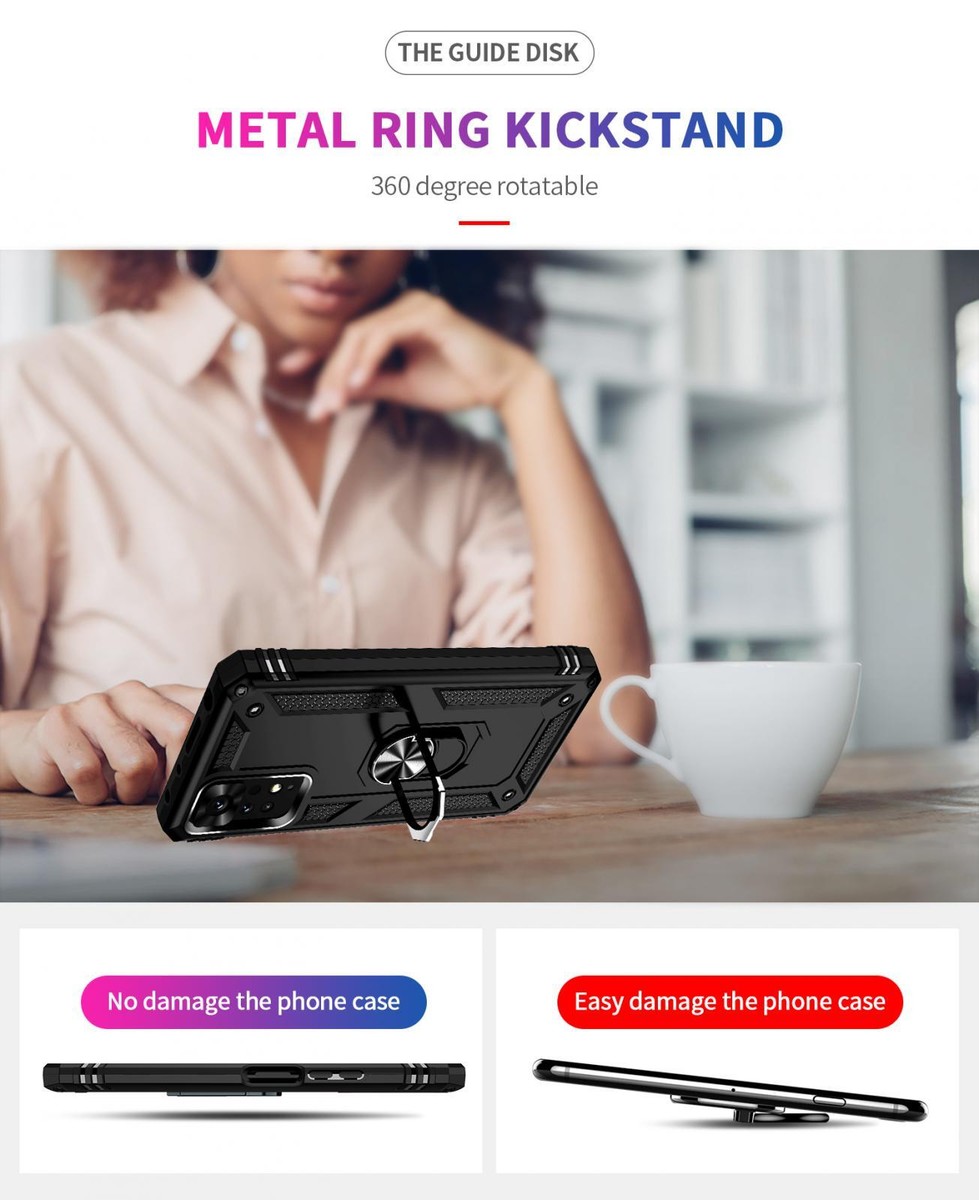 Per Xiaomi Redmi Note 11 5G Custodia, Slim Ring Armour Shockproof Con Stand - Foto 13