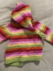 Brand New 100% Wool Handmade Knitted Girls Sweater With Hood 24 Months — photo 2
