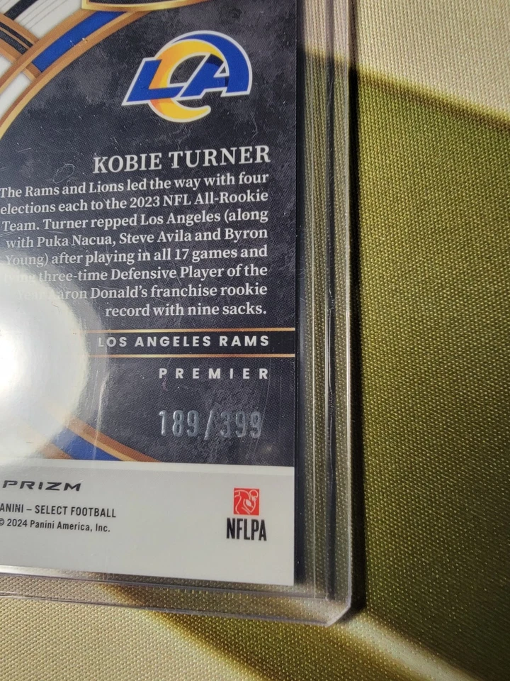 Kobie Turner 2023 Select Die-Cut Premier Level 189/399 Rookie Card 🔥 #131 RC - Image 3 of 3