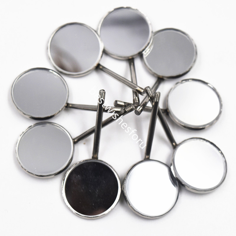 Lot De 100 Réflecteurs Buccaux (odontoscopes) En Inox #4 - Pour Dentisterie, Stérilisables