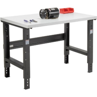 NEW! 60''W X 30''D Square Edge Workbench Anti-Static - Adjustable Height-Black!!