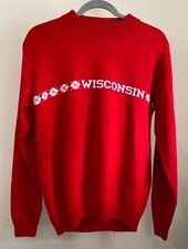 Vintage UW Wisconsin unisex large sweater, USA made, measurements in description