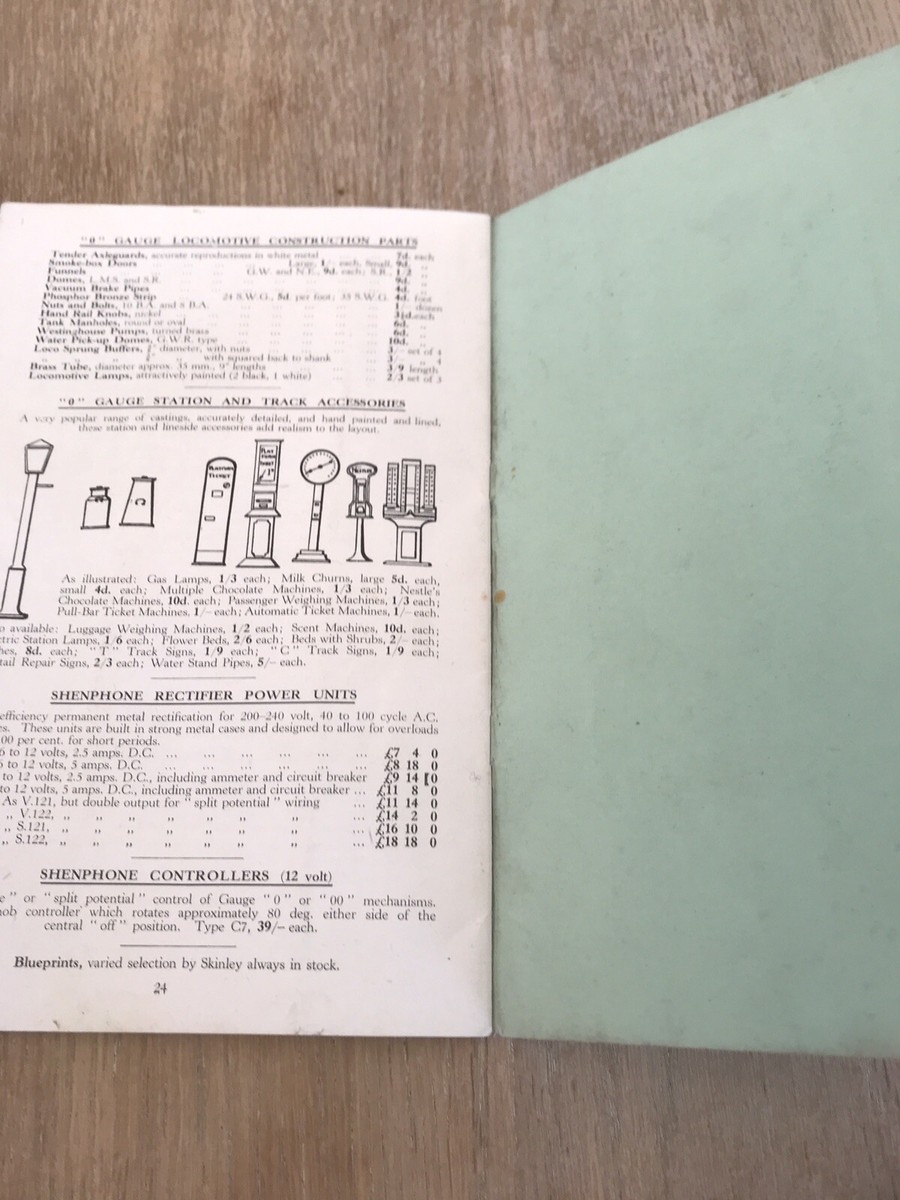 X475 WALKER HOLTZAPFELL Train catalogue TT O OO 1958 Model railway