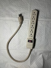 GE HOME ELECTRICAL 6-OUTLET POWER STRIP, 2 PACK, 2 Ft EXTENSION CORD, HEAVY DUTY