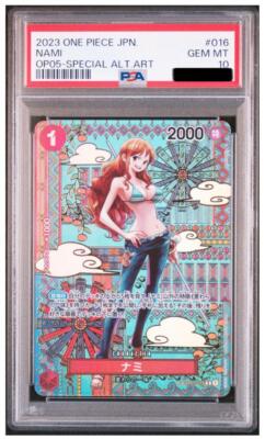 2023 One Piece #016 JPN Nami OP05-Special Alt Art PSA 10 GEM MT | eBay