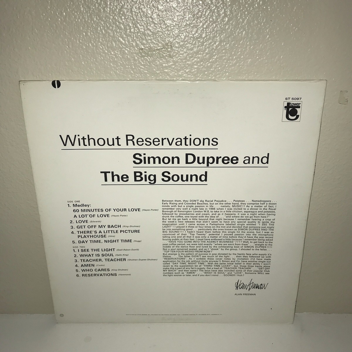 Original MINT Simon Dupree The Big Sound Without Reservations 