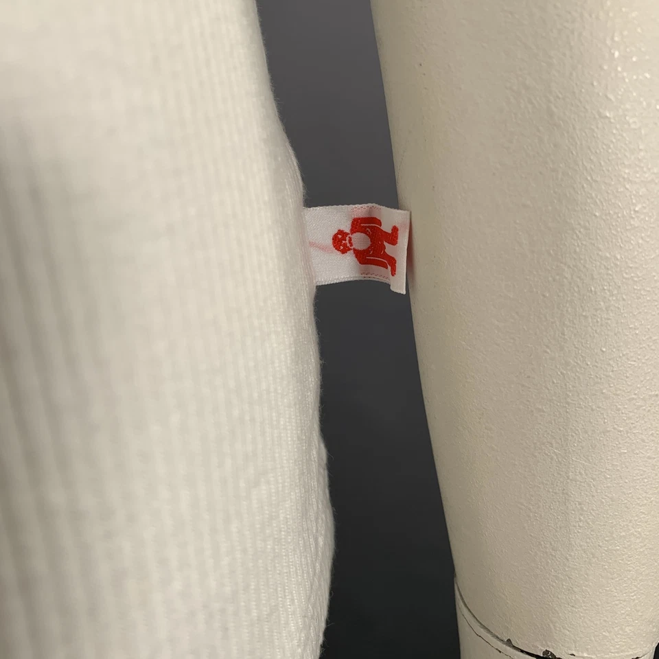 Camiseta WALTER VAN BEIRENDONCK Talla XXL Blanca Roja Algodón Acanalado Timbre Foto 2 de 4