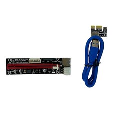 6x PCI-E 1x to 16x Powered USB3.0 GPU Riser Extender Adapter Card Board Cable