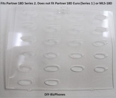 Plastic Overlay Label Cover Avaya Partner-18D Series-2 Phone Desi Oval Buttons