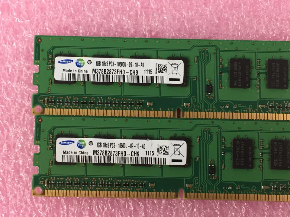 2GB Kit(2x1GB) Samsung 1Rx8 PC3-10600U-06-10-A0 M378B2873FHO - Image 2 of 4