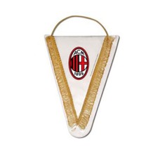 AC Milan Gagliardetto Triangolare 14x17 cm Sfondo Bianco - Prodotto Ufficiale
