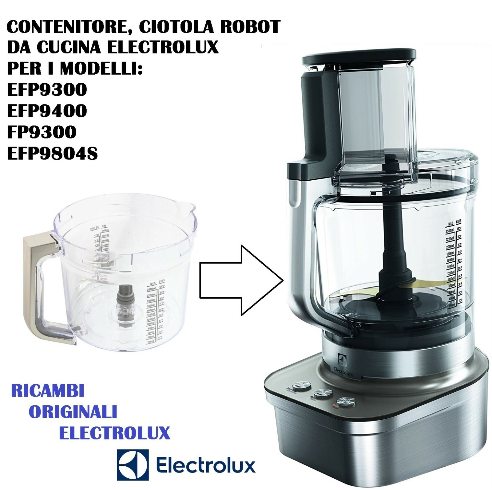 Contenitore Electrolux EFP9300 EFP9400 FP9300 - Ricambio Originale