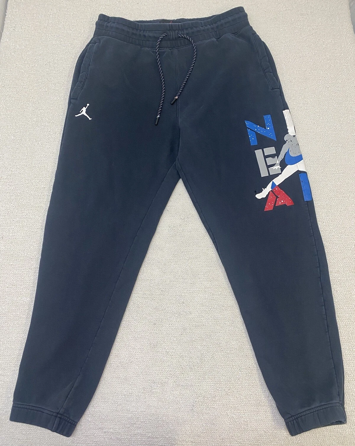 Felpa Air Jordan Jogger uomo media nera stampa grafica