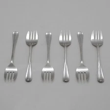 RAISED RIB Design JAMES DIXON Sheffield Silver Service Cutlery Six Oyster Forks