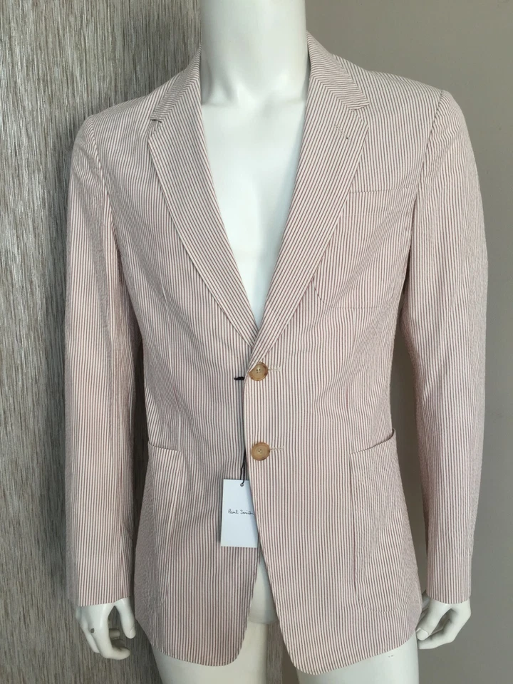Paul Smith Rayado Botonadura Sencilla Chaqueta Blazer TALLA S Nuevo con Etiqueta - Imagen 2 de 4