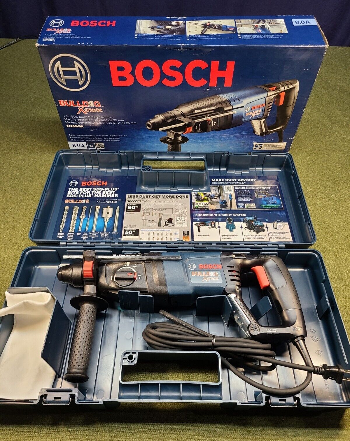 Mèche à marteau perforateur Bulldog de Bosch, 8 po x 5/8 po