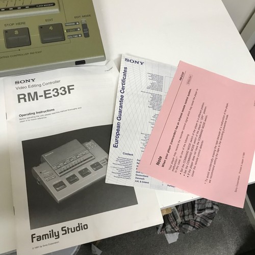 Sony RM-E33F Family Studio Video Editing Controller with Original Box - Photo 4/13