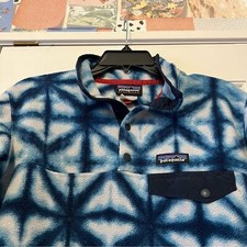 Patagonia Synchilla Snap-T Pullover in Navy Diamond Dancer Size Small