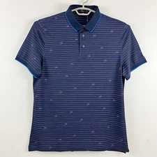 G/Fore Script Stripe Tech Pique Golf Polo Mens XL Mendakota CC Shirt GMP23K241A