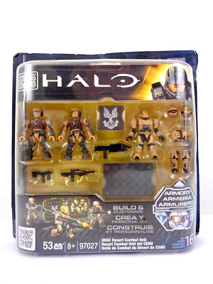Halo Mega Bloks UNSC Desert Combat Unit 97027 Set Factory Sealed Box Rare
