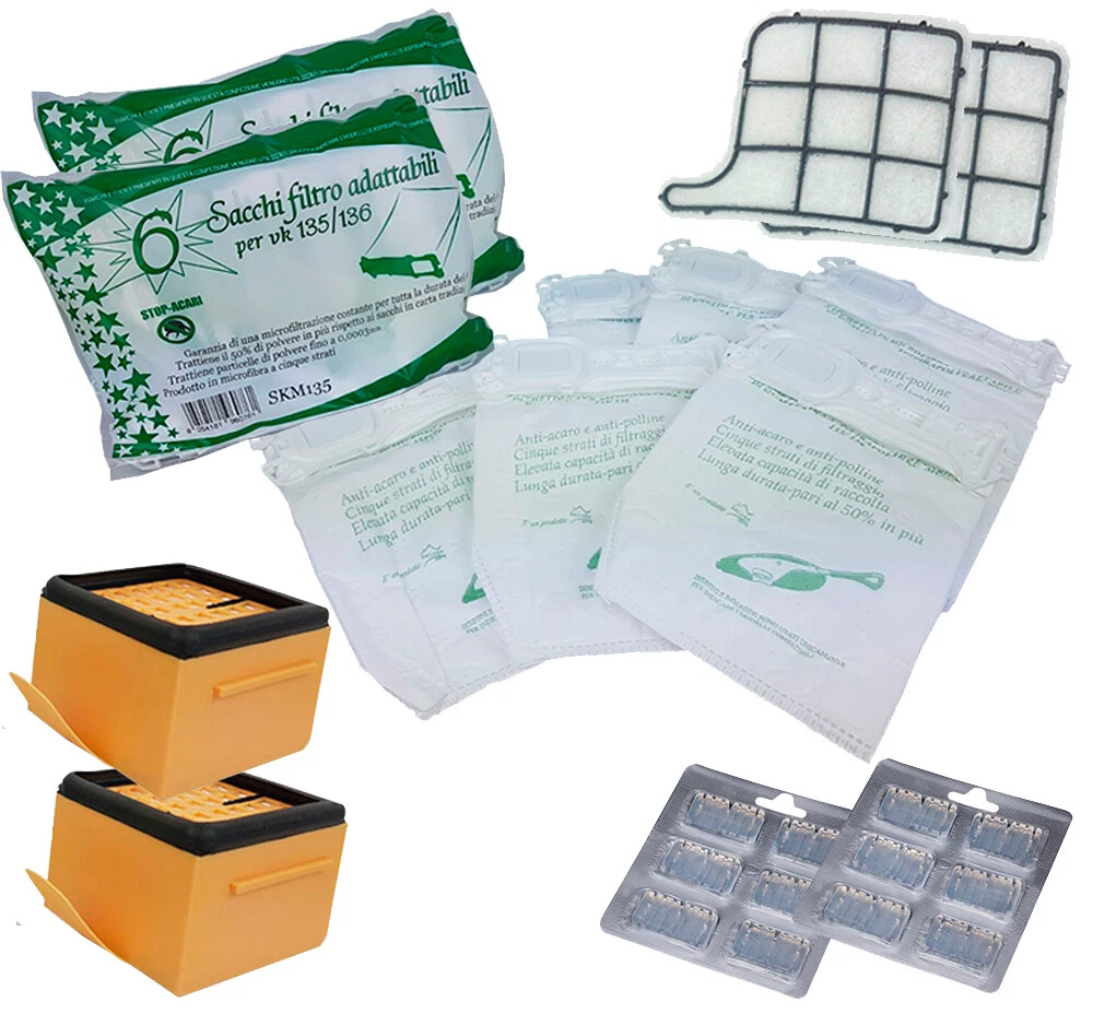 SACCHETTI FOLLETTO VK 135 VK 136 12PZ 12 PROFUMI VORWERK KOBOLD - Foto 8