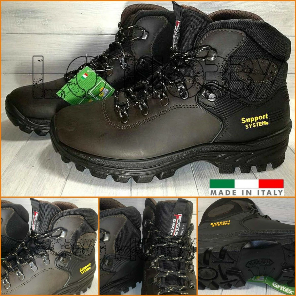 Scarponi da montagna uomo trekking Grisport per lavoro escursioni nylon  marrone