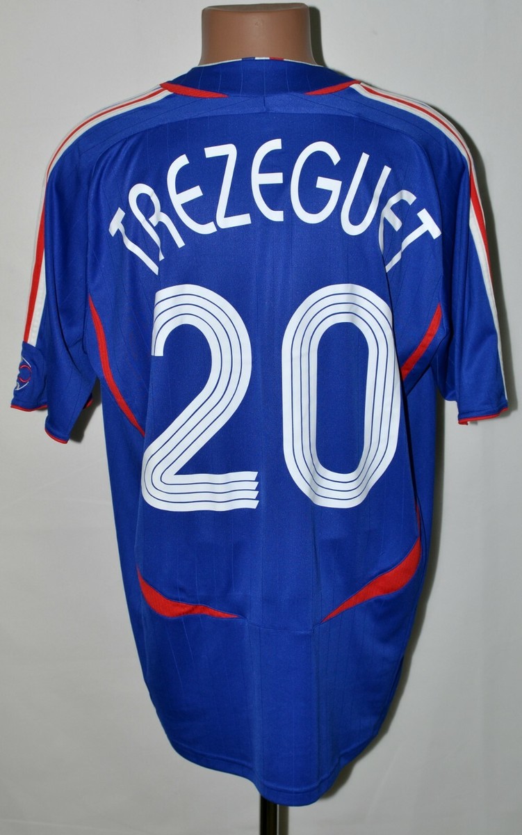 FRANCE NATIONAL TEAM 2006 HOME FOOTBALL SHIRT 20 TREZEGUET SIZE XL
