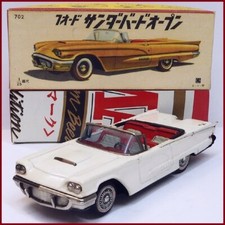 BANDAI Bandaiya Vintage Tin Toy Car 702 FORD Thunderbird Showa Retro