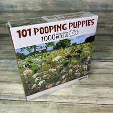 Funwares 101 Pooping Puppies Puzzle Jigsaw 1000 Piece Dogs
