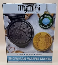 New Christmas Nostalgia My Mini Snowman Waffle Maker Make Holiday Memories Tasty