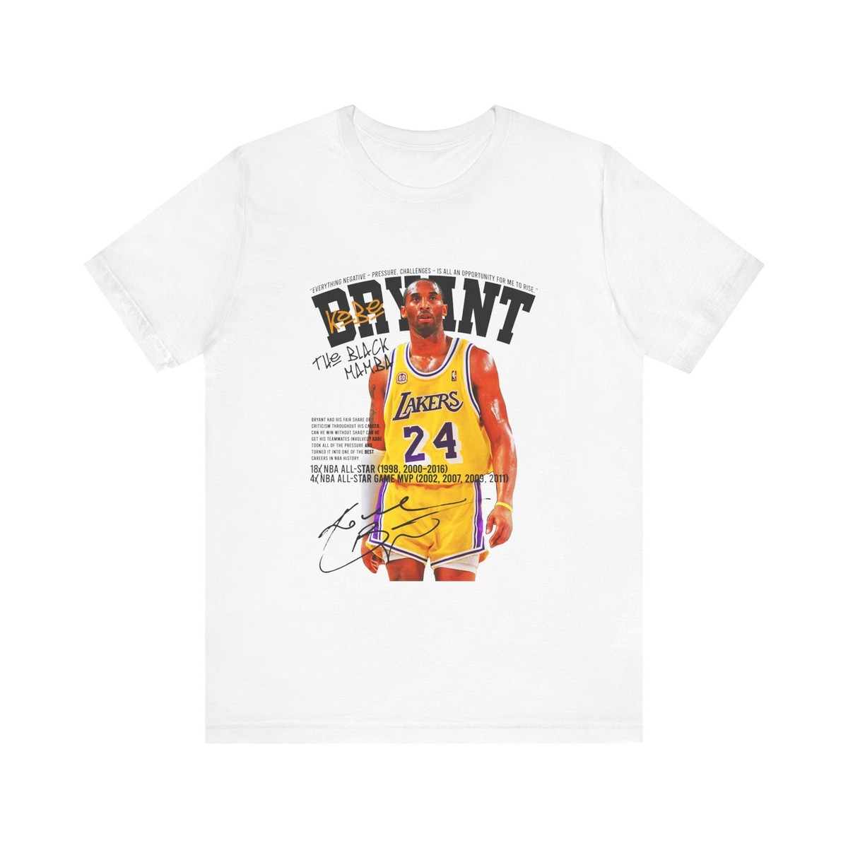 Kobe Bryant NBA Graphic Tee Shirt LA Los Angeles Lakers Basketball Retro  Vintage
