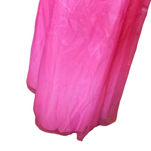 Vintage 90s Y2K Zum Zum Formal Dress Size 12 Pink Long Sparkly Strapless W Shawl - Picture 8 of 16