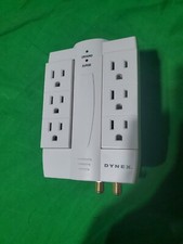 Dynex 6-Plug Wall Mount Surge Protector With Coax  Ethernet Protection