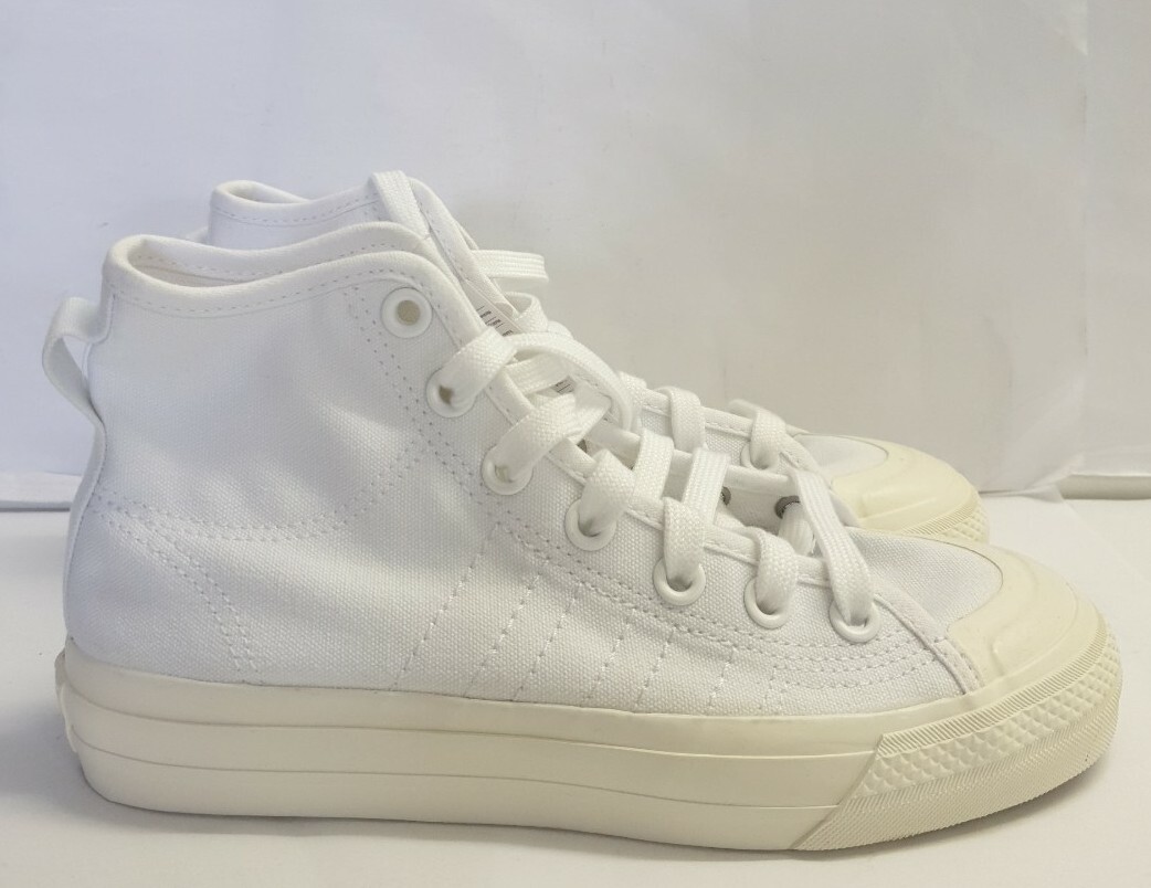 adidas Originals Unisex Nizza Hi RF Trainers White Size UK REF