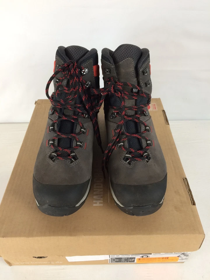 Excelentes botas de trekking ligeras Hanwag Tatra Light GTX para hombre, asfalto/rojo, M11.5 Foto 4 de 4
