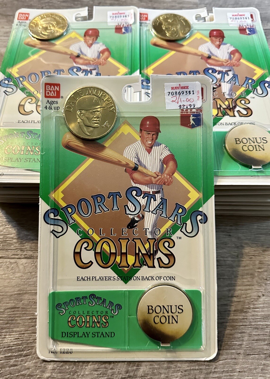 1990 Bandai Sports Stars Collector Coins ⚾️ Lot of 19 Unopened Ryne