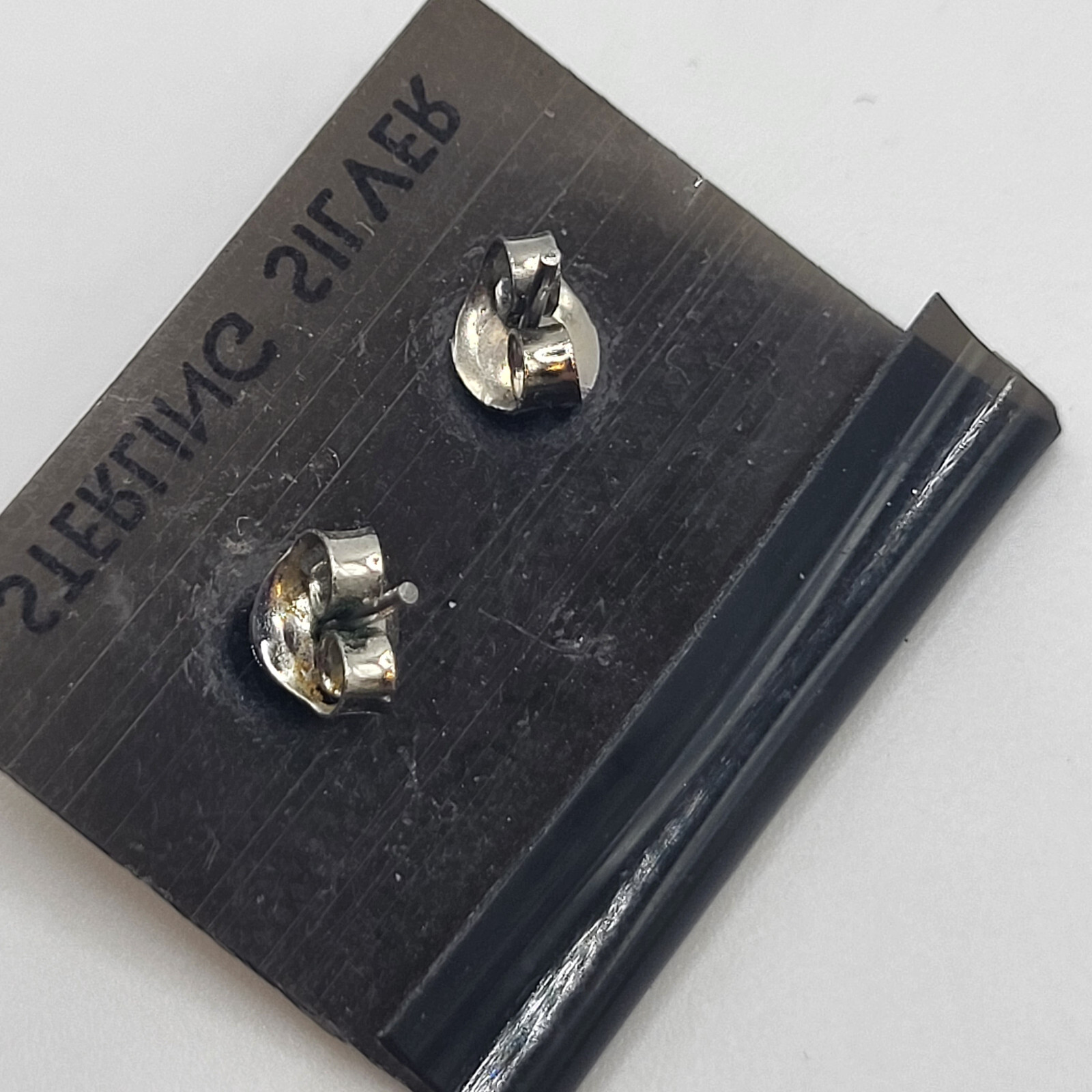 Native Sterling Silver Turquoise Post Earrings 5mm - image 3