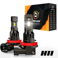 Ridroid H11 LED Headlight Bulb White Low Beam Conversion Kit 6000LM Super Bright