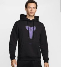 Nike Kobe Dri-FIT Pullover Basketball Hoodie Black Purple HF0066-010 Men Size M