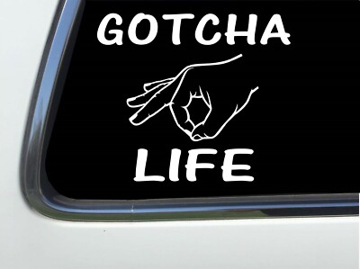 ThatLilCabin - gotcha life hand circle game 6'' vinyl sticker decal HM1645