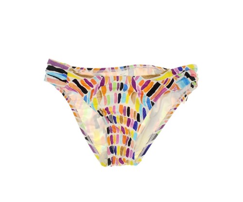 ATHENA Women's Laurel Tab Side Bikini Bottom - Black Ribbed Swim Bottoms, Modest Coverage