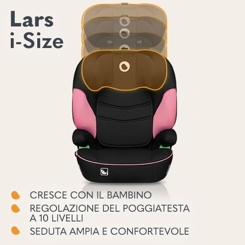 Lars I-Size Seggiolino Auto Con L'Ultima Norma I-Size R129 per Bambini (100-150C foto 5