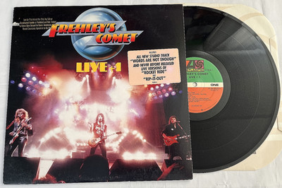 Frehley's Comet - Live +1 - LP Vinyl 1988 Original PROMO Hype Sticker KISS Ace