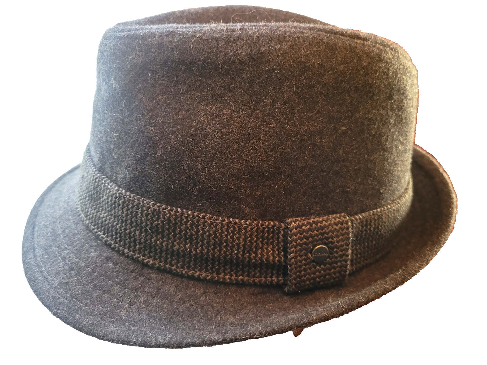 Stetson Charcoal Gray Fedora Hat for Men Size S/M with Black Band New Unworn-image