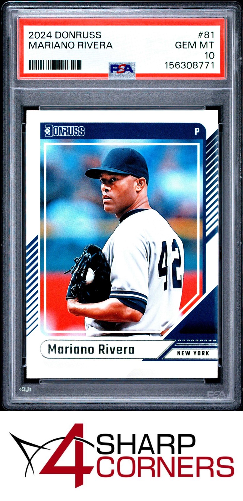 2024 PANINI DONRUSS #81 MARIANO RIVERA HOF POP 1 PSA 10