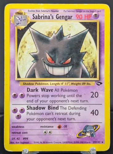 Pokemon Sabrina's Gengar #29/132 English Gym Challenge Regular
